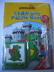 Legoland Windsor Child's Meal Toy Package - Ollie the dragon: Slide puzzle, multicoloured pencil and puzzle book