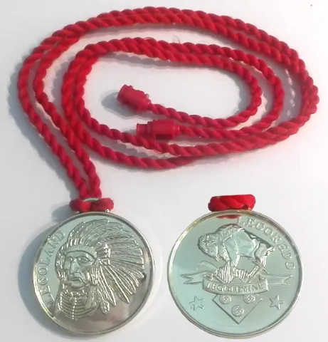Medal from Goldwash in LEGOLAND Billund - Plastic, Indian Chief Design