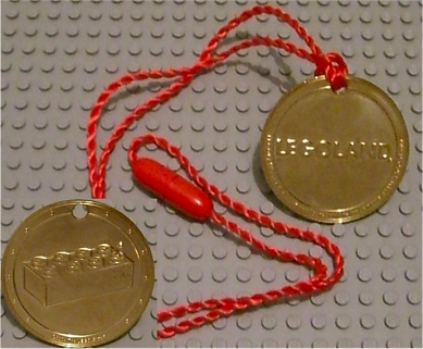 Medal from Goldwash in LEGOLAND - Metal, Brick Pattern