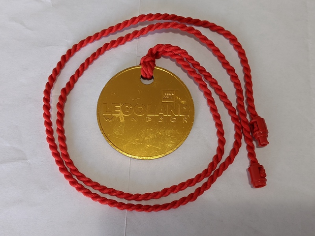 Medal from Goldwash in LEGOLAND - Metal, Pirate Minifigure Pattern (Legoland Windsor)