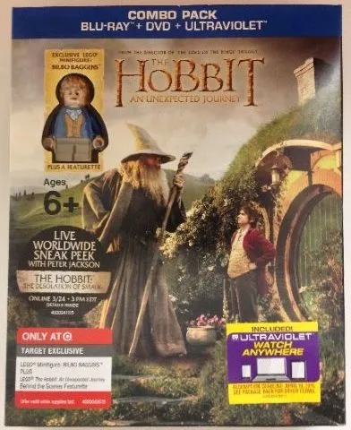 Video DVD and BD - The Hobbit - An Unexpected Journey (Target Exclusive with Bilbo Baggins Minifigure)