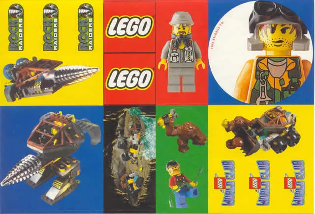 Sticker Sheet, LEGO World Club - Rock Raiders Sheet