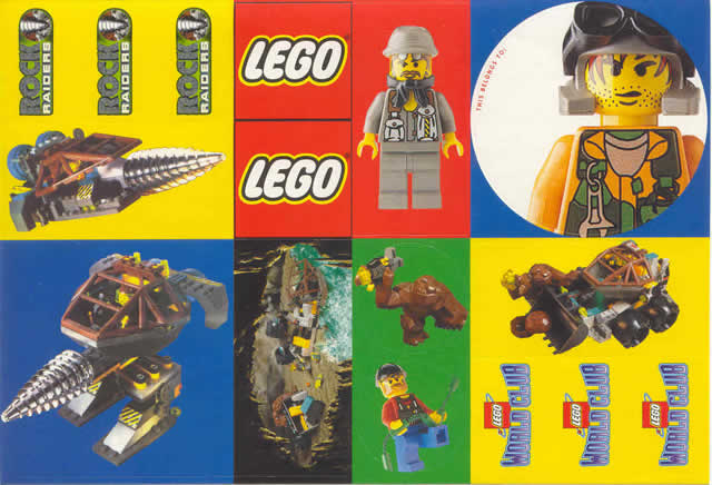 Sticker Sheet, LEGO World Club - Rock Raiders Sheet
