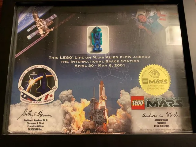 Framed Minifigure Life on Mars (LoM) Centauri International Space Station Passenger with Certificate of Authenticity