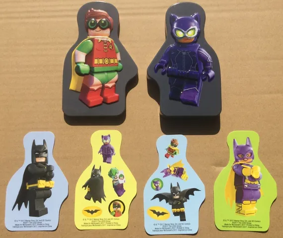 The LEGO Batman Movie Robin / Catwoman Tin with Stickers McDonald's
