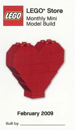 Monthly Mini Model Build Card - 2009 02 February, Heart