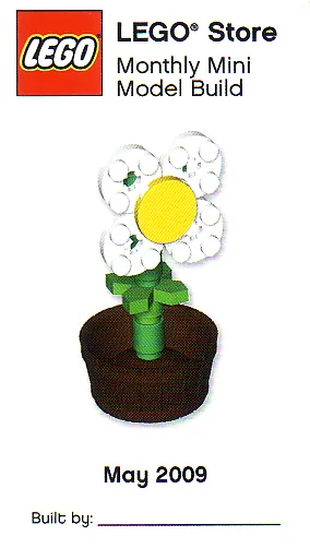 Monthly Mini Model Build Card - 2009 05 May, Flower in Flowerpot