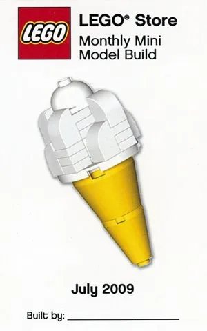 Monthly Mini Model Build Card - 2009 07 July, Ice Cream Cone (UK)