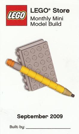 Monthly Mini Model Build Card - 2009 09 September, Pencil and Book