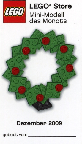 Mini-Modell des Monats-Karte - 2009 12 Dezember, Weihnachtskranz
