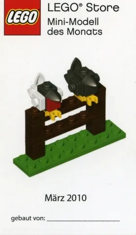 Mini-Modell des Monats-Karte - 2010 03 März, Vögel auf Zaun