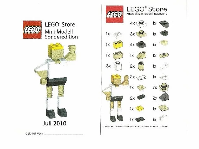 Mini-Modell des Monats-Karte Sonderedition - 2010 07 Juli, Fußball-Spieler (Soccer Player)