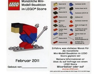 Mini-Modell des Monats-Karte - 2011 02 Februar, Skifahrer