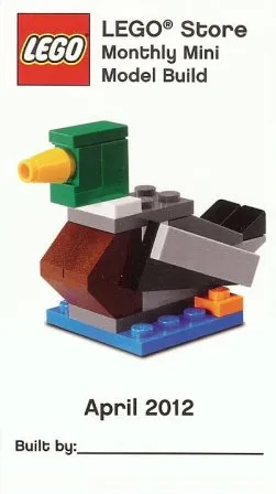 Monthly Mini Model Build Card - 2012 04 April, Duck