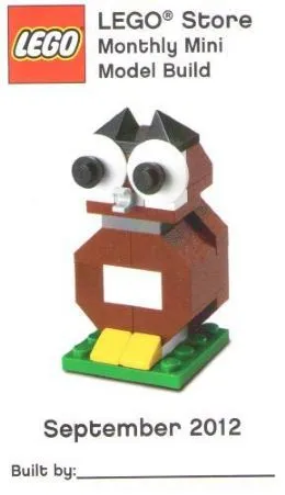 Monthly Mini Model Build Card - 2012 09 September, Owl