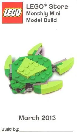 Monthly Mini Model Build Card - 2013 03 March, Turtle