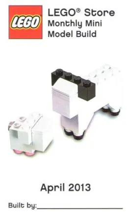 Monthly Mini Model Build Card - 2013 04 April, Lamb and Sheep