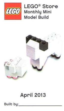 Monthly Mini Model Build Card - 2013 04 April, Lamb and Sheep