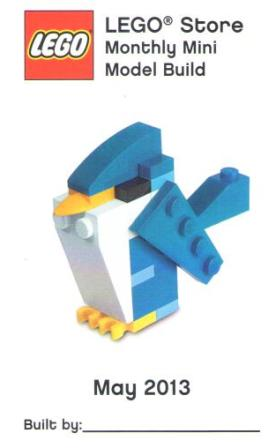 Monthly Mini Model Build Card - 2013 05 May, Blue Bird