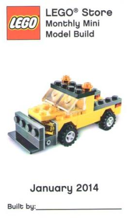 Monthly Mini Model Build Card - 2014 01 January, Snowplow