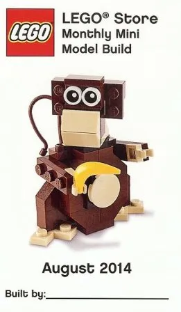 Monthly Mini Model Build Card - 2014 08 August, Monkey (Chimpanzee)