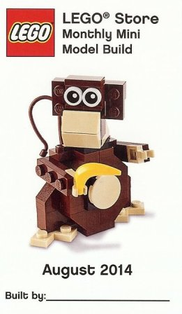 Monthly Mini Model Build Card - 2014 08 August, Monkey (Chimpanzee)