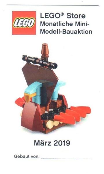 Mini-Modell des Monats-Karte - 2019 03 März, Viking Ship