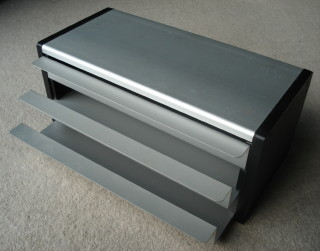 Modulex Storage Unit with 3 aluminium drawers (12 x 28.5 x 15cm, holds Mx1936 & Mx1938)
