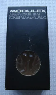 Modulex Storage Box Black 1 x 2 with Window and 'Made in Denmark' (Empty)