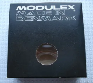 Modulex Storage Box Black 2 x 2 with Window and 'MADE IN DENMARK' (Empty)