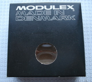 Modulex Storage Box Black 2 x 2 with Window and 'MADE IN DENMARK' (Empty)