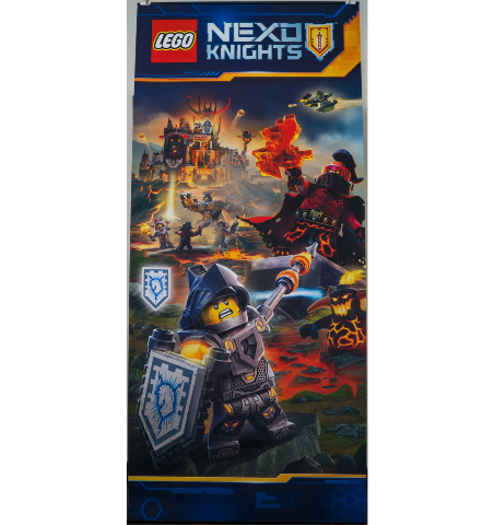 Display Flag Cloth, NEXO KNIGHTS, Clay and General Magmar, Double-Sided