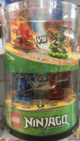 Display Assembled Set, NINJAGO Sets 9570, 9571, 9589 and 9591 in Plastic Case