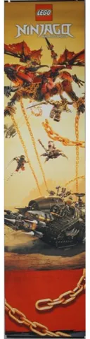 Display Flag Cloth, NINJAGO Masters of Spinjitzu, Double-Sided - Narrow