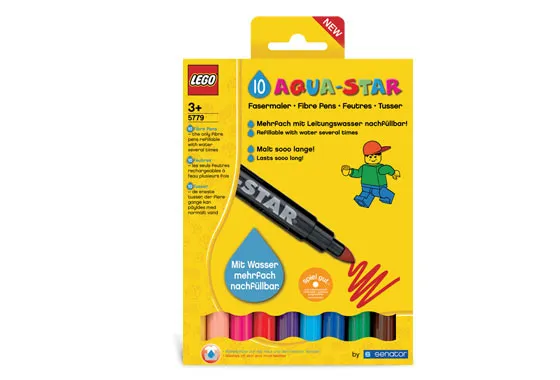 Pen Set, Felt Tip 10 Colors Aqua-Star Fibre Pens