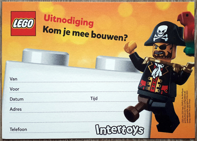 Party Invitation, Pirate Captain Minifigure