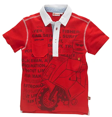 Shirt, City Police Red Child's Polo