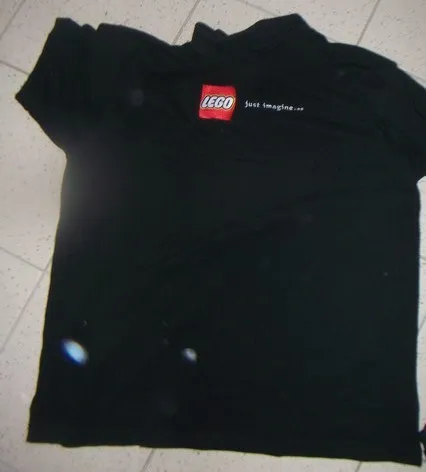 Shirt, Classic Adult's Polo Black with LEGO Logo and "just imagine..." Stitched on Back