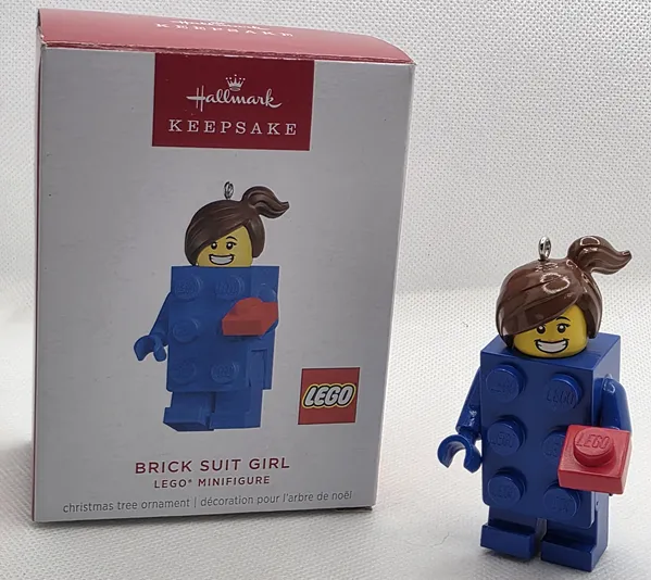 Christmas Tree Ornament, Hallmark LEGO Brick Suit Girl