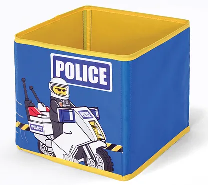 Textile Toy Bin 20 x 20 x 20 Police Blue