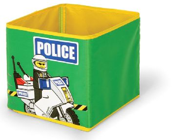 Textile Toy Bin 20 x 20 x 20 Police Green