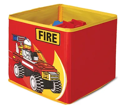 Textile Toy Bin 20 x 20 x 20 Fire Red