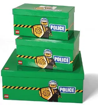 Storage Boxes Modular Police Green