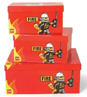 Storage Boxes Modular Fire Red