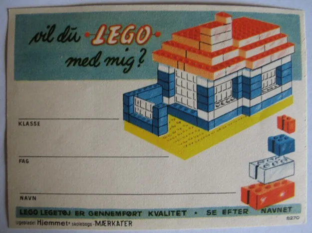 School Book Label (Bookplate) - Mursten 1