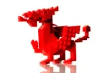 Special Mini Model Build Card - 2011 03 Cardiff Store St. David's Day Special Build - Welsh Dragon 'Y Ddraig Goch'