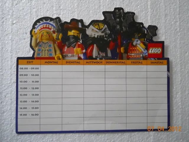 School Timeplan - Minifigures (Stundenplan)