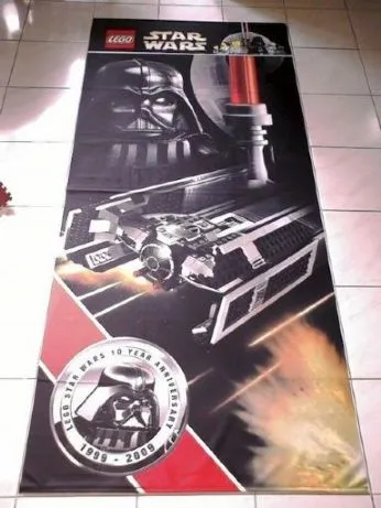 Display Flag Cloth, Star Wars 10 YEAR Anniversary - Large, Darth Vader and Set 8017
