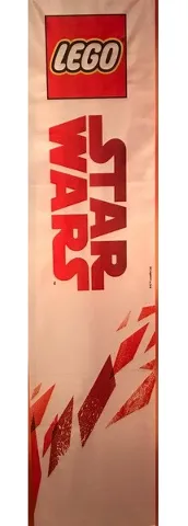 Display Flag Cloth, Star Wars, Red and White