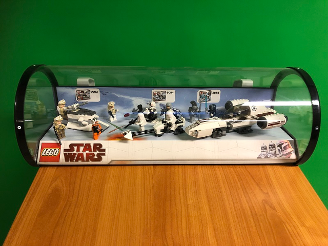 Display Assembled Set, Star Wars Sets 8083, 8084 and 8085 in Plastic Case with Mounts